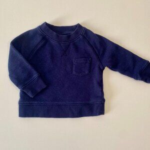 Janie and Jack Navy Crewneck Sweatshirt – Baby (6–12 Months)